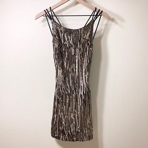 Epique Moi Gold Sequins Cocktail Dress
